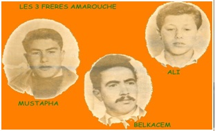 Les trois frères Amarouche  - Ali,17 ans ,Mustapha 20 ans,et  Belkacem 34 ans -      